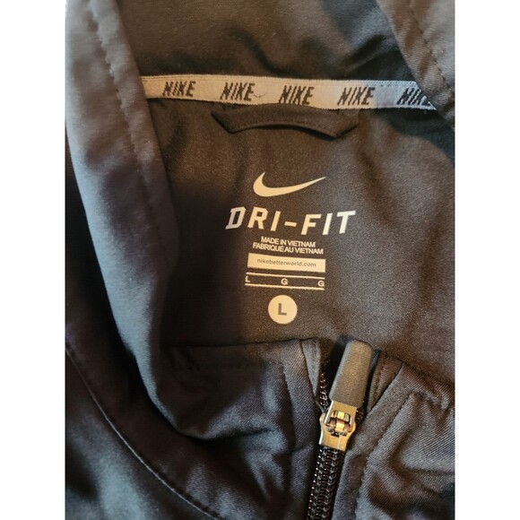 Nike Jacket Mens Large Full Zip Up Black Track Dri Fit Athletic Adult - Picture 3 of 6